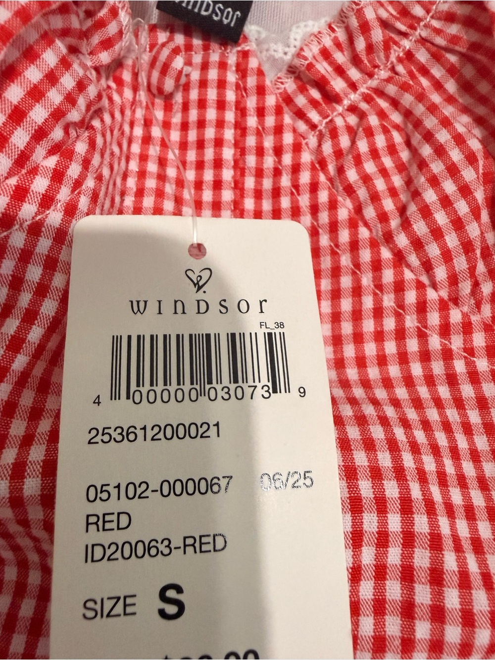 Windsor Cutest Picnic Gingham A-Line Eyelet Mini Dress in small - Picture 3 of 11